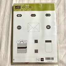 Stampin Up! About the Label Retired Stamp Set Rubber - £26.67 GBP