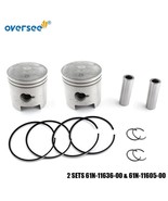 2 SETS 61N-11636-00 &61N-11605-00 Piston Set +050 For Yamaha 2T 25 30HP Outboard - $86.00