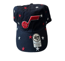NWT New Utah Jazz &#39;47 Brand Clean-Up Confetti Stars Logo Women&#39;s Adjustable Hat - £18.00 GBP