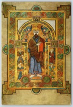 Postcard Portrait of Christ Book of Kells Trinity College Dublin Ireland... - £5.44 GBP