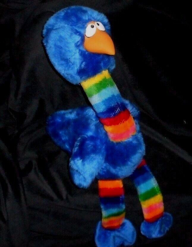 24" VINTAGE 1984 A-1 NOVELTY CO BLUE RAINBOW DODO BIRD STUFFED ANIMAL PLUSH TOY - $42.75