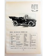 1908 Winton Six-Teen-Six Touring Print Catalog Advertisement Automobilia... - $29.99