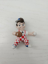 Bob&#39;s Big Boy Restaurants 1990 Baseball Player Vintage Toy Figure Cake T... - $9.49