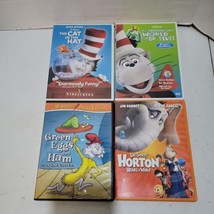 Lot of 4 Dr. Seuss DVD Movies Cat in the Hat Green Eggs And Ham Horton Hears etc - £3.95 GBP