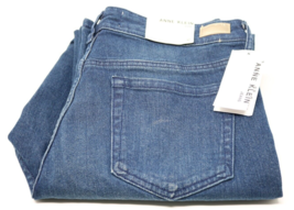 ANNE KLEIN Women&#39;s Size 12 Mid Rise Straight Jeans Dark Blue Denim NWT - £30.04 GBP
