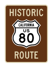 Historic US Route 80 Sticker Decal R1034 Highway Sign Road Sign California - £1.13 GBP+