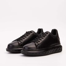 The Linq Black Leather Men Sneaker image 2