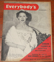 Everybody&#39;s 1954 uk princess margaret England royalty margaret vintage magazine - £6.83 GBP