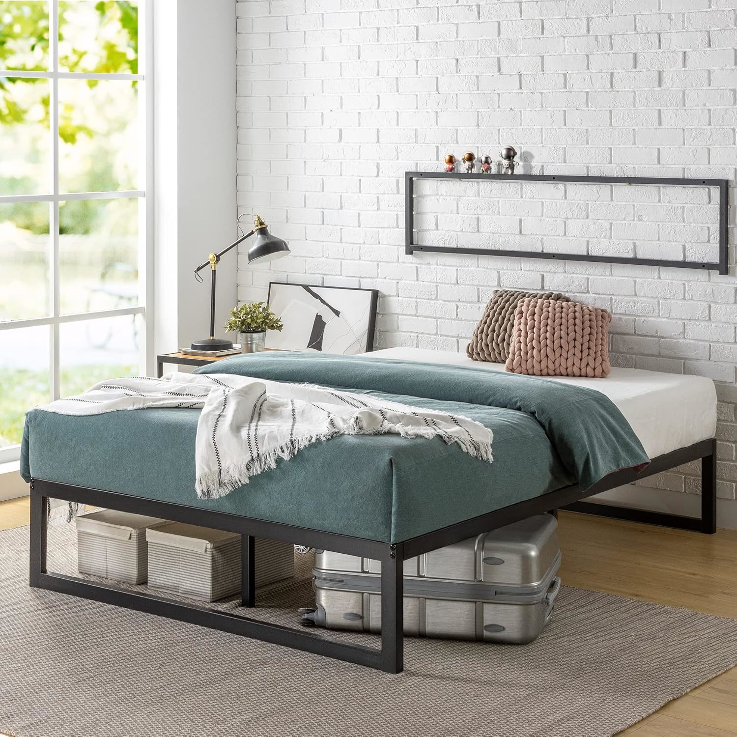 Zinus Abel Metal Platform Bed Frame: A Queen-Sized Mattress Foundation With - $95.98