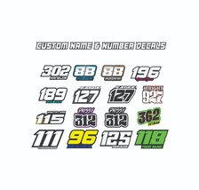 Custom Race Numbers  Stickers Decals Vinyl Racing Dirt bike MX Motocross x3 - $5.93+