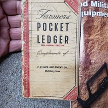 Farmers Pocket Ledger 86th Calendar 1953 53 Flessner Implement Wellsburg Iowa IA - £15.17 GBP