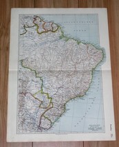 1936 Original Vintage Map Of Brazil Guyana Suriname / Germans / South America - £17.13 GBP