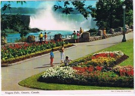 Postcard Niagara Falls Ontario Honeymoon Capitol Of The World Flowers - £1.70 GBP