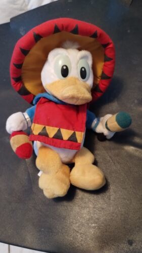 Walt Disney World Mexican Donald Duck Sombrero & Maracas Bean 9" Plush (Read) - £13.44 GBP