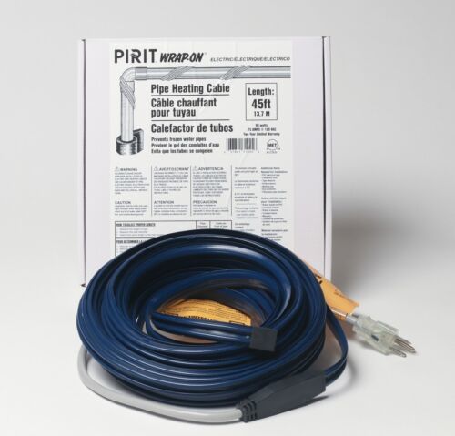 Primary image for Pirit Wrap-On Pipe Heating Cable - 45-Feet 120v Built-in Thermostat Low Wattage