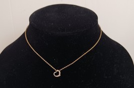 Vintage Goldtone Young Girls Heart Pendant Necklace Marked SN 13&quot; - $134.70 MXN