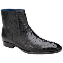 Belvedere Men's Genuine Ostrich Quill Chelsea Boot Roger Black R55 image 7