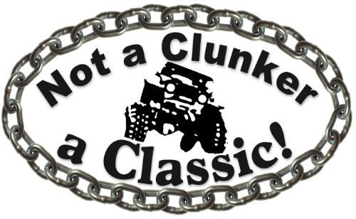 Classic Clunker - Decal - 8 inch X 4.25 inch (4X4 Vehicle Decal) - $4.99