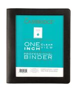Cambridge Professional Clear View 3 Ring Binder 1&quot; Black - $244.62 MXN