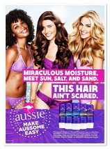 Aussie 3 Minute Miracle Hair Care Bikini Models 2014 Full-Page Print Magazine Ad - £7.63 GBP