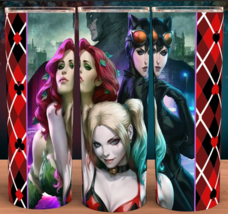 Harley Quinn and Poison Ivy with Catwoman Sexy Comic Girls Cup Mug Tumbler - £15.94 GBP