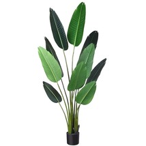 Artificial Bird Of Paradise Plant Fake Tropical Palm Tree For Indoor Outdoor, Pe - £71.93 GBP
