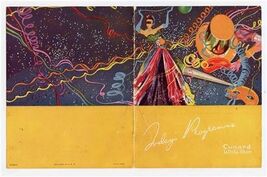 Cunard White Star Line RMS MEDIA Daily Program 1948 Carnival Cover - $11.92