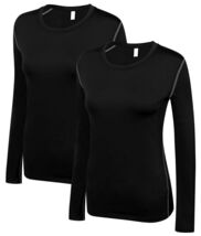 WANAYOU Women's Compression Dry Fit Long Sleeve Shirt 2 Pack Black Size M - $120.36 MXN WANAYOU Women's Compression Dry Fit Long Sleeve Shirt 2 Pack Black Size M - $120.36 MXN