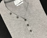 Jack &amp; Jones XL Men Gray Premium Long Sleeve Button Jumper Sweater Shirt - $29.65