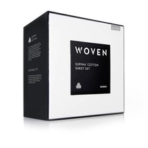 Malouf Woven White Queen Sheet Set Supima Cotton   - £259.48 GBP