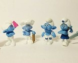 Lot of 6 Smurf Figures Cake Toppers McDonalds Happy Meal Kids Toys 2011 ... - £5.05 GBP