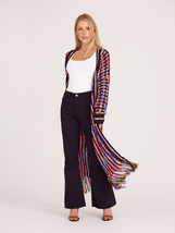 Women&#39;s Knitted Fringed Long Cardigan Duster - $44.95