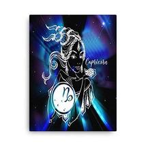 Express Your Love Gifts Capricorn Zodiac Horoscope Sign Constellation Canvas Pri - £55.56 GBP