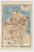 1937 Original Vintage City Map Of Mantua Mantova / Lombardy / Italy - £15.15 GBP