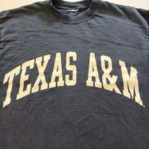 Champion Texas A&M Long Sleeve Men's Blue T-Shirt Measured Size Medium image 4