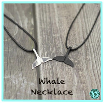 Whale Tail Charm Necklace - Donating Profits to Save Injured Sea Turtles   - £7.78 GBP