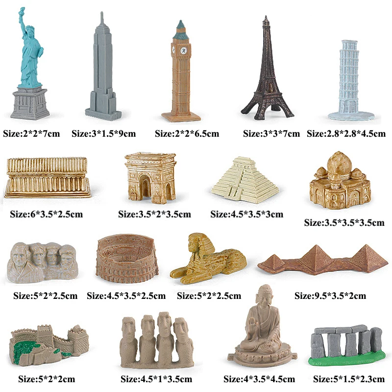 Hand Painted Miniature Simulation World Architecture Models Set,Building - £12.47 GBP+