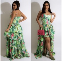 Goegeous Green Elegant High Low Dress - $178.20