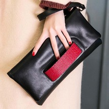Korean Fashion Women Leather Handbag Design Color Contrast Classic Messenger Sho - £62.75 GBP