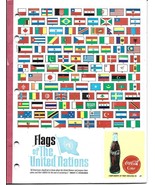 Vintage Coca Cola Flags of the United Nations Unused School Tablet - $10.28 CAD