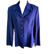 NWOT Women&#39;s Blue Classic 100% Wool Blazer Size 4P - £26.38 GBP