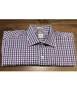 Peter Millar Purple Blue White Checkered Long Sleeve Shirt Men&#39;s Size Large - $31.22 CAD