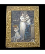 Framed Antique English Mezzotint print “Mrs Scott Waring and Children” c... - £71.34 GBP