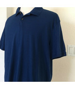 Calvin Klein Men&#39;s Size XXL Short Sleeve Polo Shirt EEG Navy - $24.66