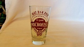 St. Louis Microfest 2013 Beer Tasting Glass, Brown Logo 4.625&quot; Tall - £14.54 GBP