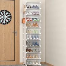 20 Pair Narrow Shoes Shelf Cabinet For Entryway, Bedroom, And Hallway By - £42.19 GBP