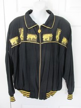 VITAL ELEMENTS New York Elastic Waist Jacket Animals Blk Gold XL Lion He... - £23.86 GBP