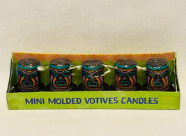 Mini Molded Votive Candles tiki gods package of 5 Amscan Party City - £6.29 GBP