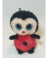 TY Beanie Boos Bugsy the Lady Bug  6&quot; Plush Solid Blue Eyes No Tag - £10.85 GBP