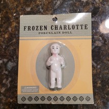 Nip 2.5&quot; Frozen Charlotte Porcelain Doll With Bonnet New 2005 - £119.86 GBP